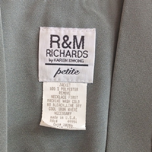 R&M Richards Elegant Blue Jumpsuit with Sheer Jacket - Picture 2 of 5